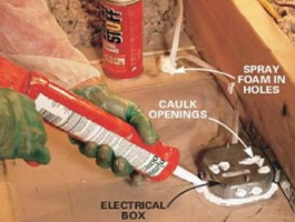 caulk air leaks